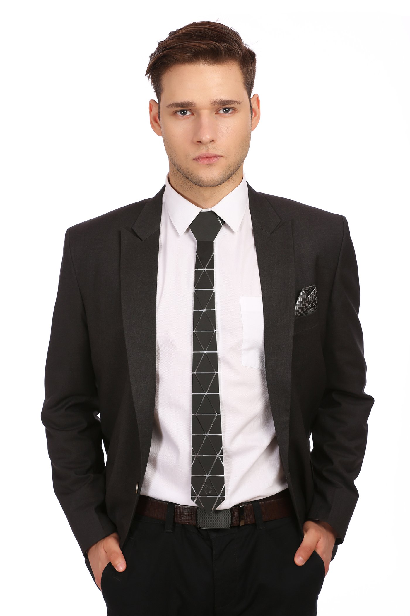 Matte Black Diamond Tech Tie