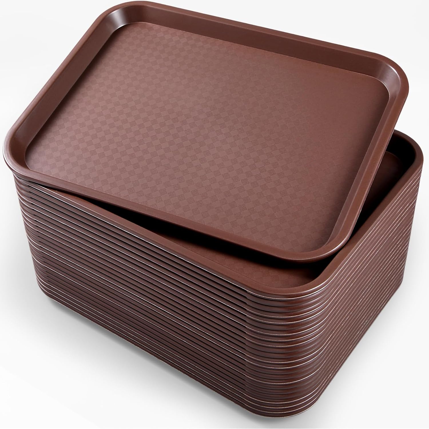 Mifoci 24 Pcs Plastic Fast Food Tray Bulk Restaurant