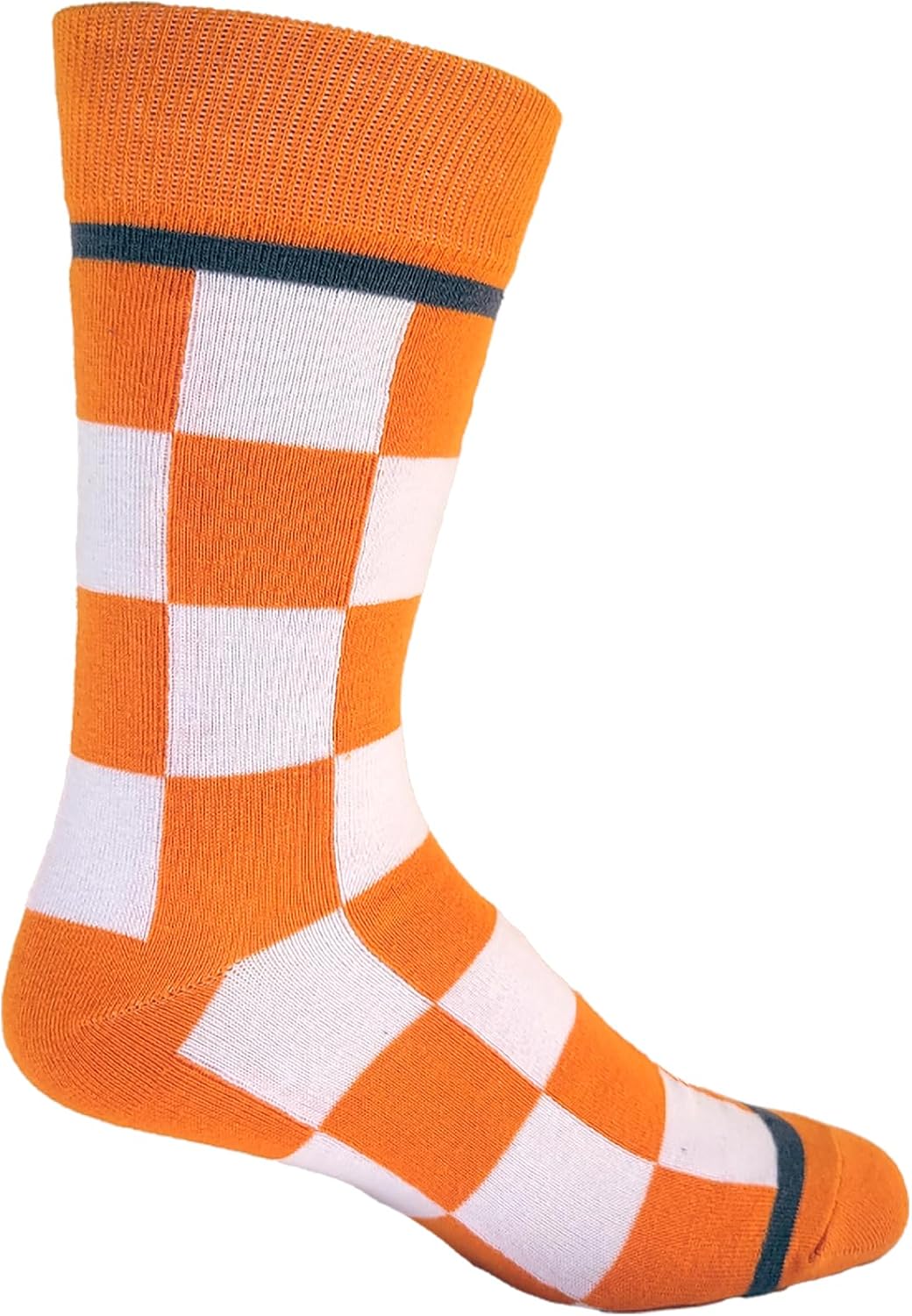 Tennessee Checkerboard Orange and White Men's Socks | Apparel Gift for Tennessee Vols | University of Tennessee Socks | Gift for TN Volunteer Fans and Alumni - Image 4
