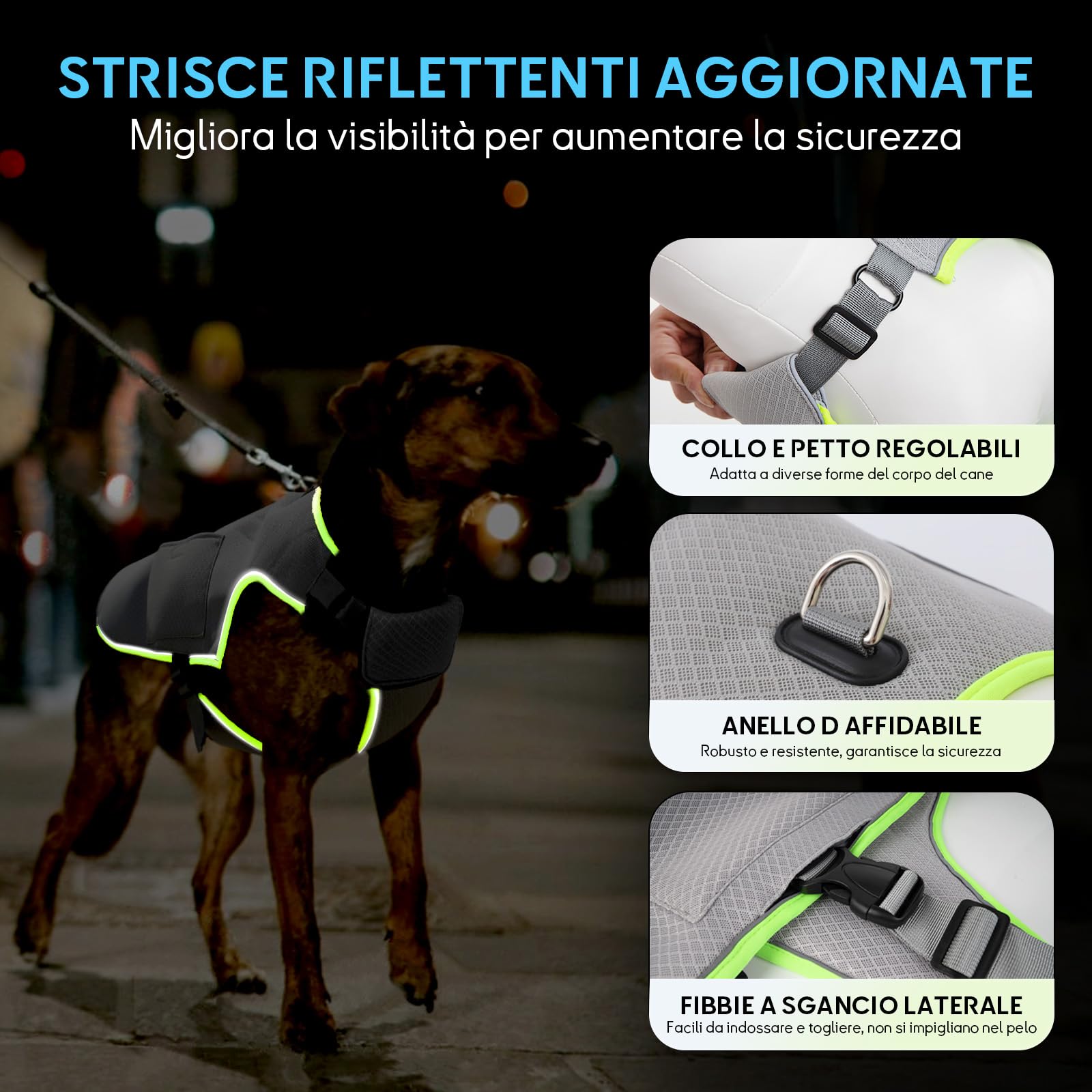 Gilet Rinfrescante per Cani Pettorina Refrigerante Cane con 1 Impacco di Ghiaccio Gel Giubbotto Refrigerante Cani Collare Raffreddamento Cane di Media e Piccola Taglia Grigio M