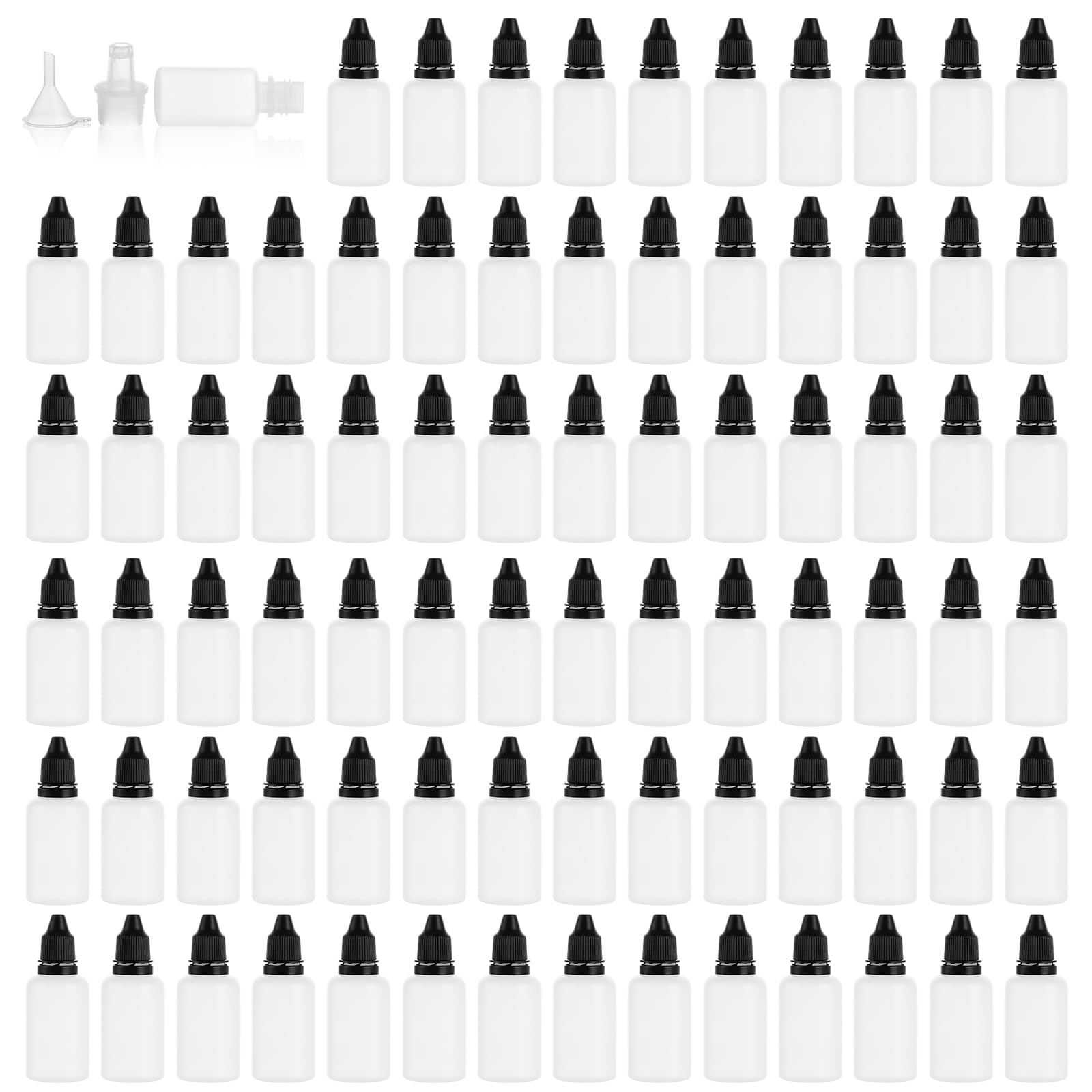 Flacon Compte-Gouttes 10ml - 200 Pièces, Fiole 10ml Souple et Étanche avec Bouchon à Goutte, pour Huiles Essentielles, Cosmétiques et Réactifs