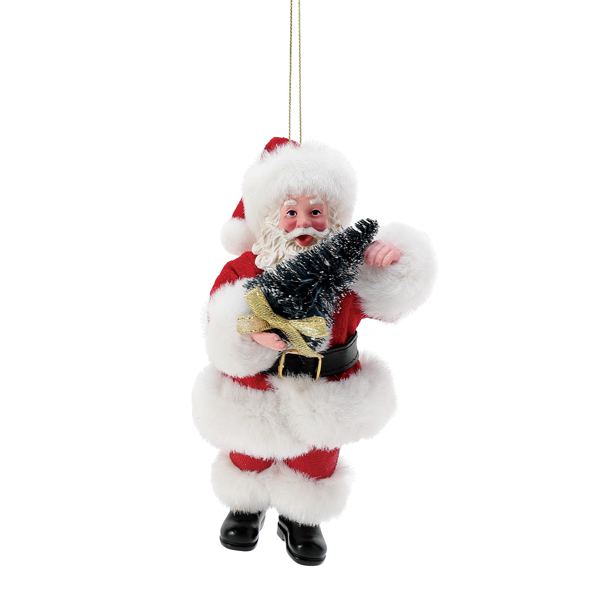 Santa Holding a Christmas Tree suspension sapin Noel Possible Dreams Department 56 multicolor