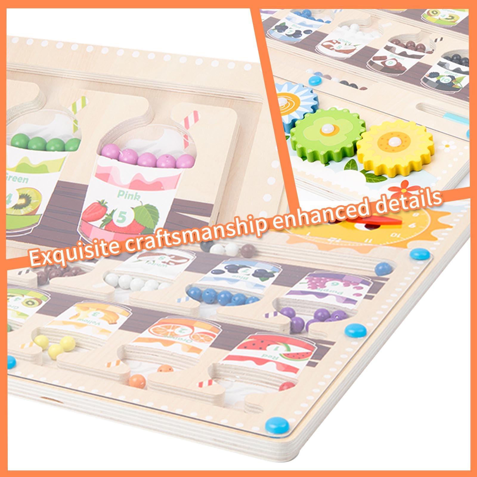 KUKUTrue® Montessori Toy 2 3 4 5 6 Years, Magnetic Maze, Educational Toys 2-3 Year Olds, Magnetic Board Kids - Image 3