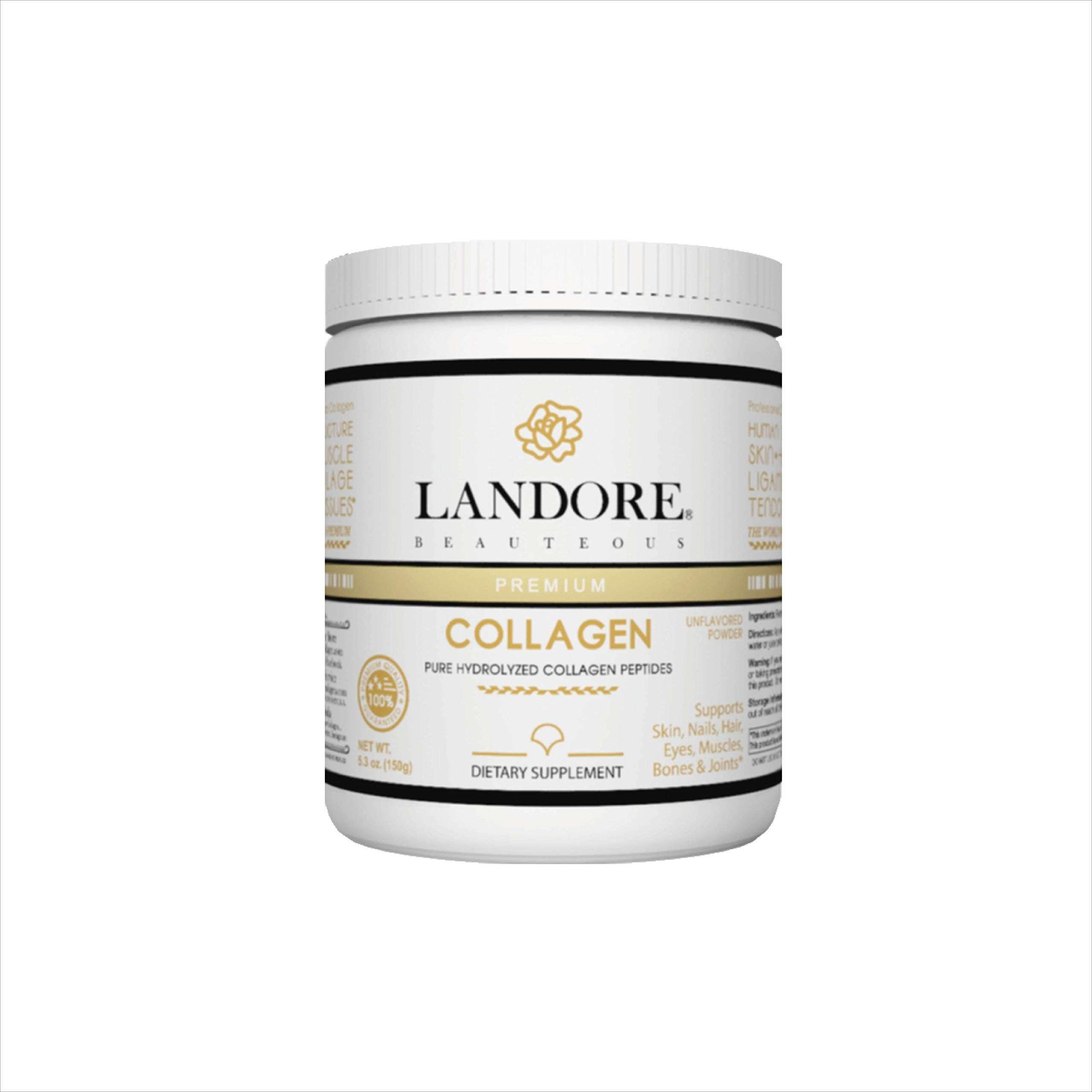 LANDOREPremium Collagen Peptides Powder | Type 1&3 Collagen | Anti-Aging | Amino Acids for Skin, Hair, Nails | 100% Pure and Natural | Paleo Friendly, Non-GMO | Product of Japan