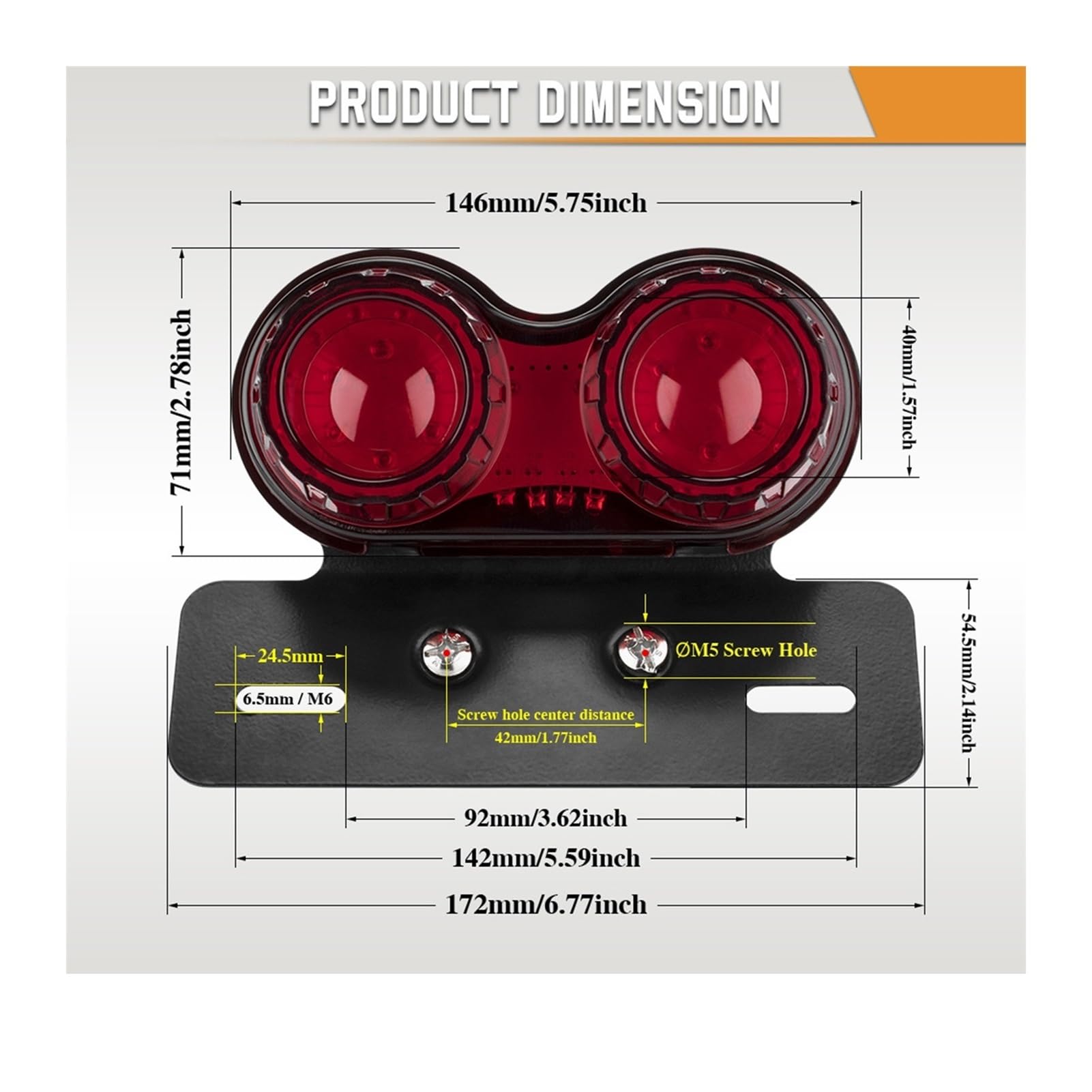 indicatori di direzione, Fanale Posteriore Universale Per Moto A LED Indicatore Di Direzione Luci Doppie Per Rimorchio Luci Porta Targa Freno Accessori Per Moto