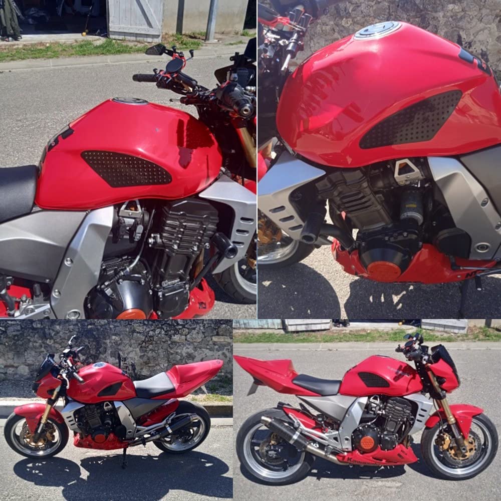 Protége-Réservoirs Pour Kawasaki Z750 Z1000 2007-2009 Z 750 Z 1000 Réservoir Traction Pad Anti-dérapant Autocollant Côté Poignée Protecteur Moto Accessoires Sticker Réservoir (Couleur : Transparent
