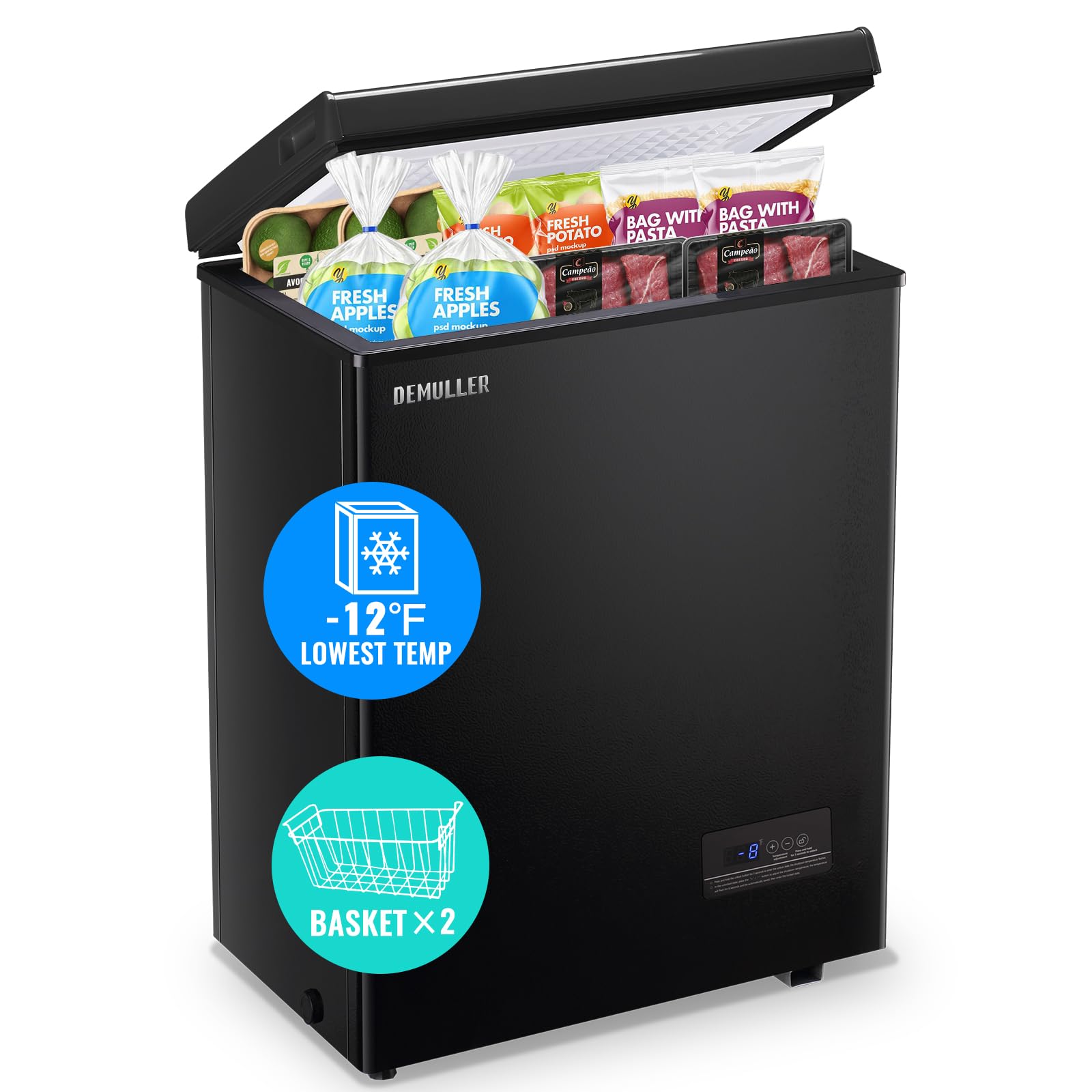 DEMULLER Chest Freezer 4.0 CU. FT Ultra-low Temperature Deep Freezers