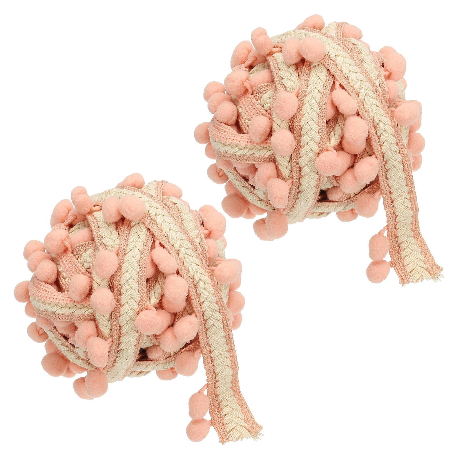 Pompoms de couture rose clair pour décorer les rideaux et coussins de chambre