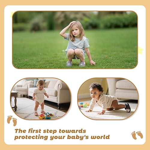 Miniatura 5 de Mejale Zapatos para bebés y niños pequeños, mocasines de cuero con suela suave sin cordones