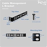 Vista 9 de ICC 6” Metal L-Shaped Cable Management Bracket, Vertical/Horizontal, Rack or Wall Mount, Pack of 25 – Cable Organizer for Data Centers and Network