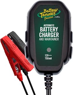 Battery Tender Junior 12V 750mA Charger Maintainer for Motorcycles ATVs Powersports - Smart Automatic 021-0123