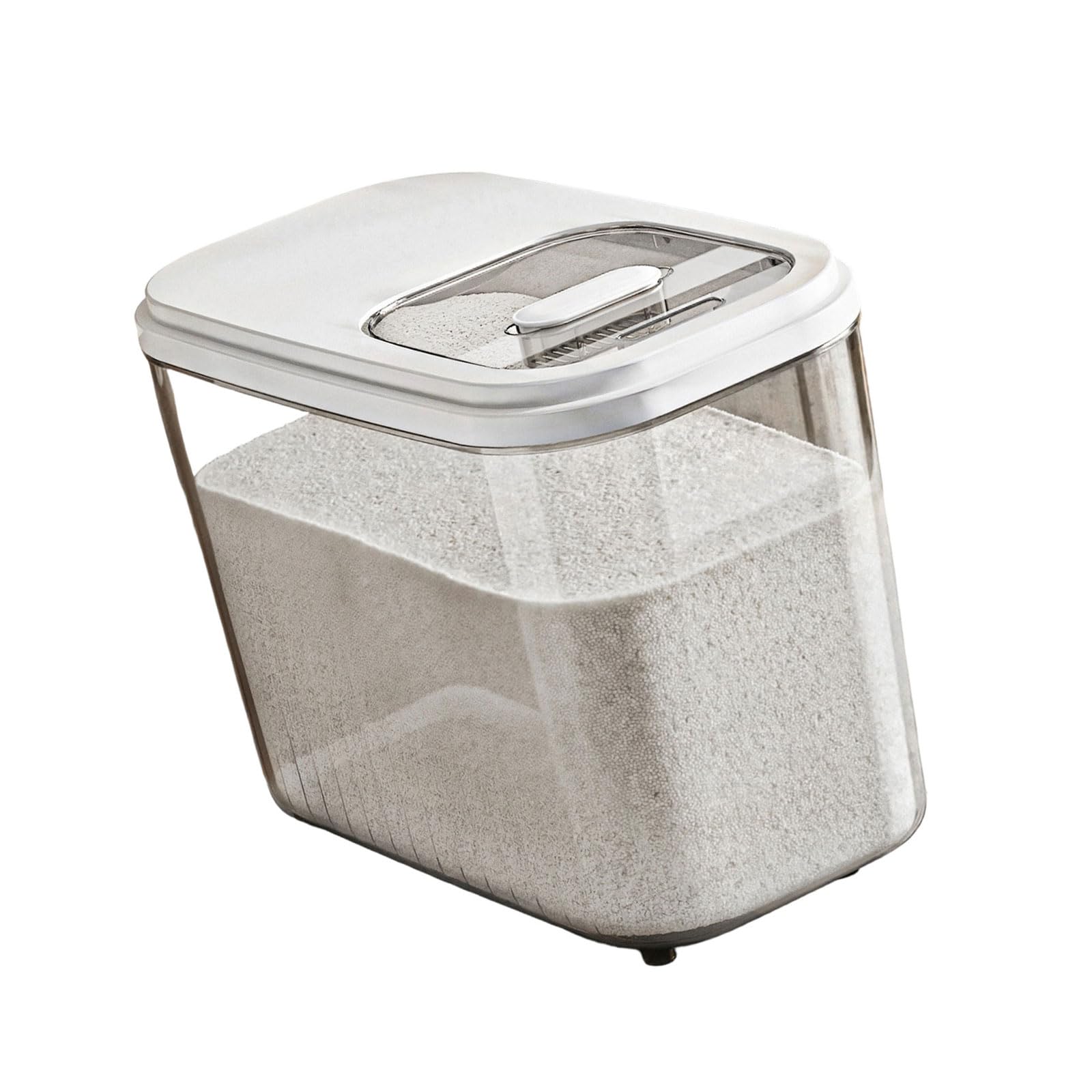 YWLUUOO Spacious Pet Food Container Sealed Lid Rice Dispenser Practical Large Capacity Kitchen Organiser Storage Box Slide Lid Rice Bucket