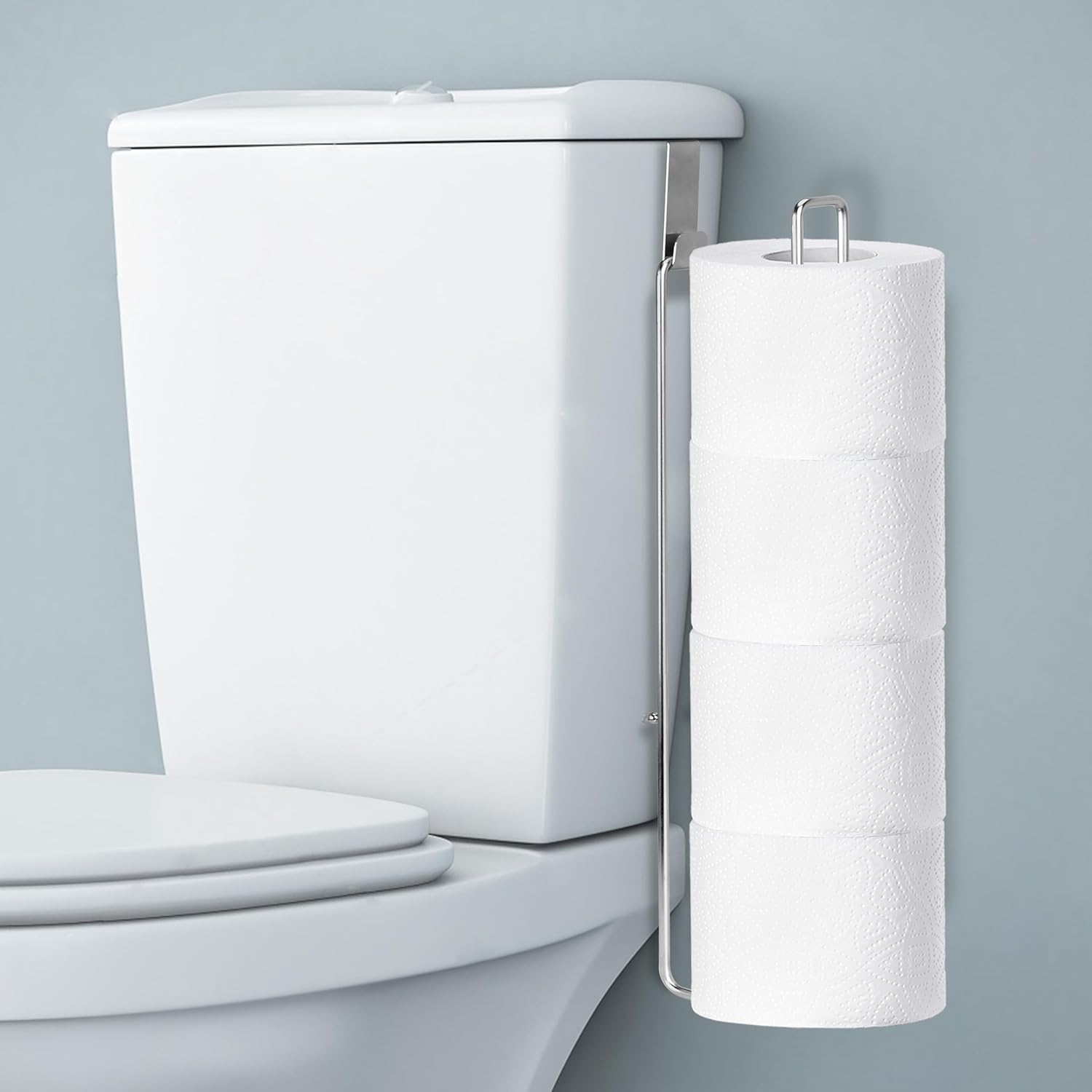 EstZMB Toilet Paper Holder for 4 Rolls Tissue, Over The Tank Toilet ...