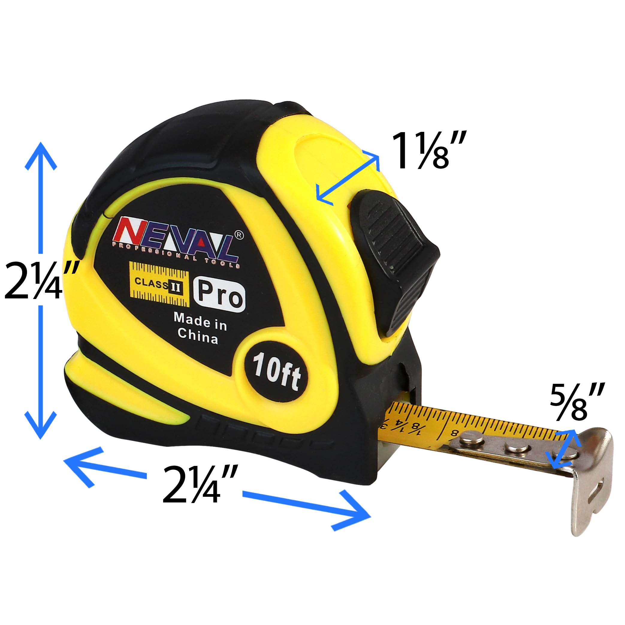 10ft Power Tape Measure Auto Lock (10-Foot12-Pack)