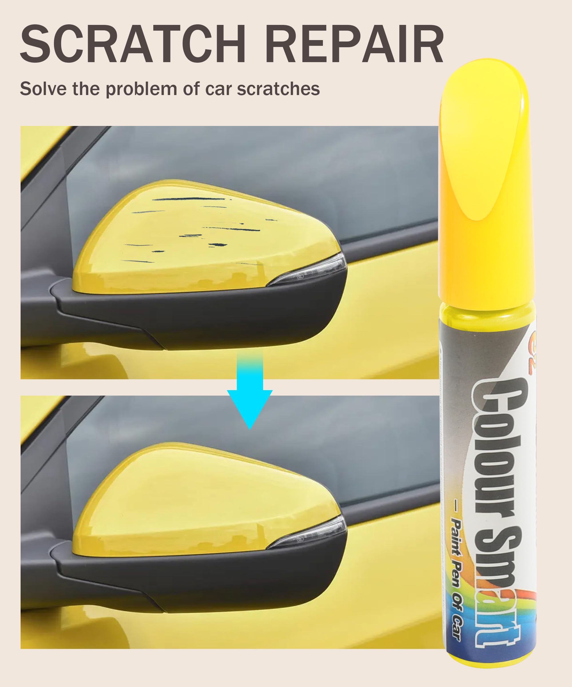 Penna Per Ritocco Vernice Auto - 3 Pezzi, Per Graffi Su Metallo, Plastica E PVC, Colore Argento/Oro - Foto 4