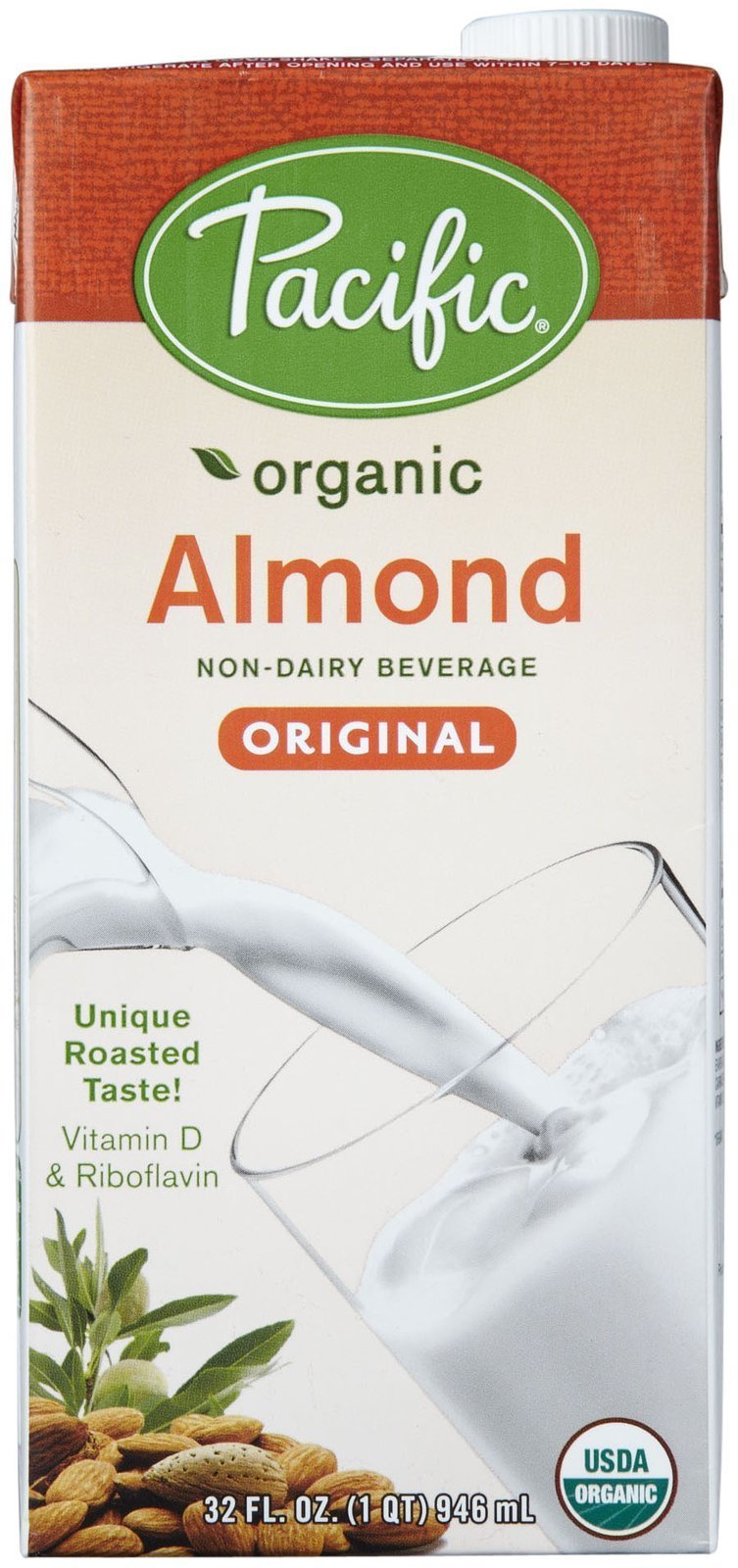 Pacific Natural Foods Organic Natural Almond Beverage - Original - 32 oz