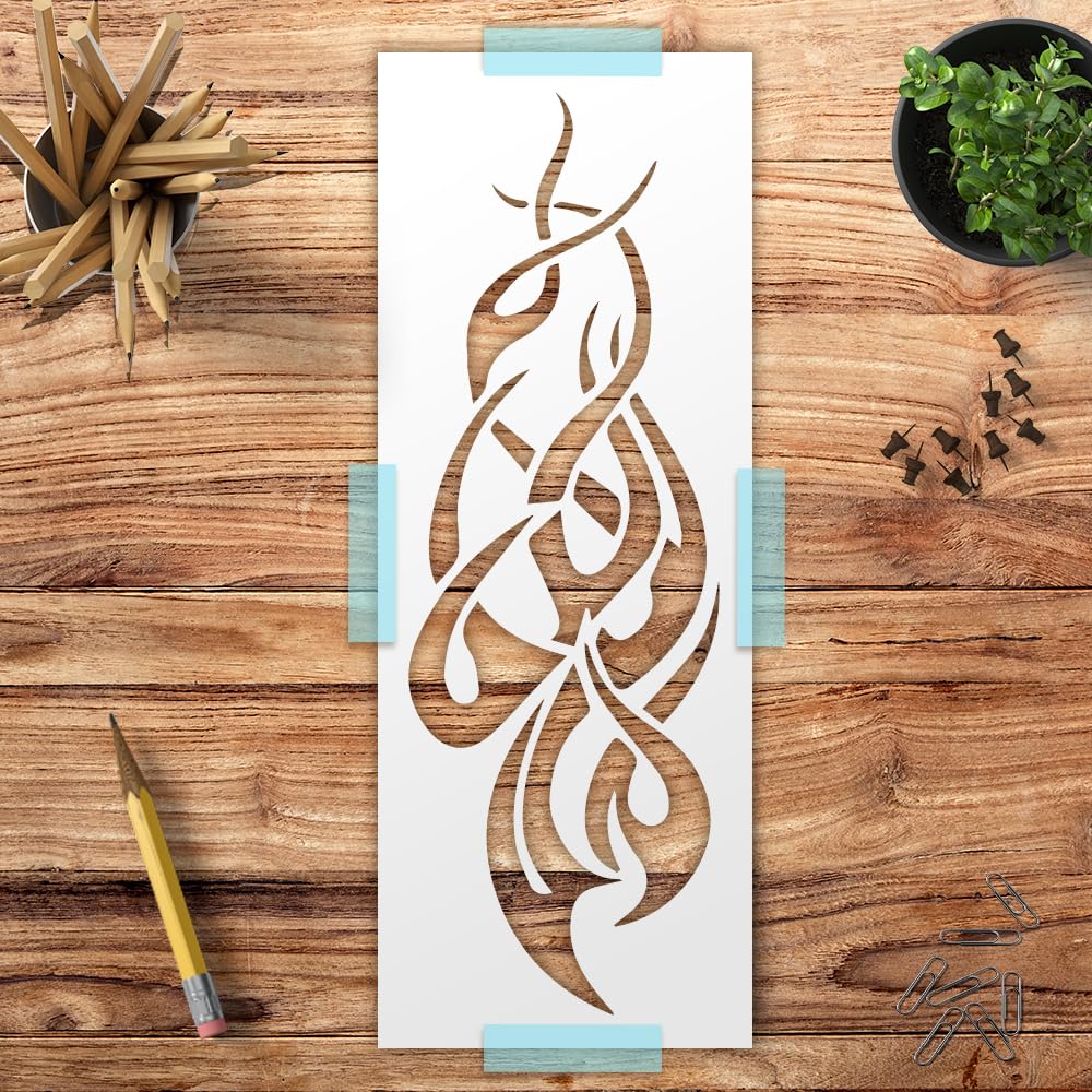 Stencil Flames Design, Plastic Reusable