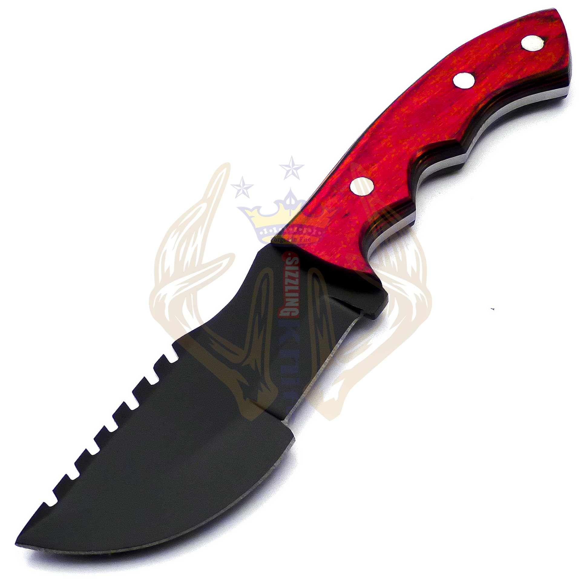 SIZZCO Beautiful Handmade Tracker Knife with Wood Handle Hunting Knife for Camping, Ideal Gift for Christmas, Anniversary, Birthday for Him/Her