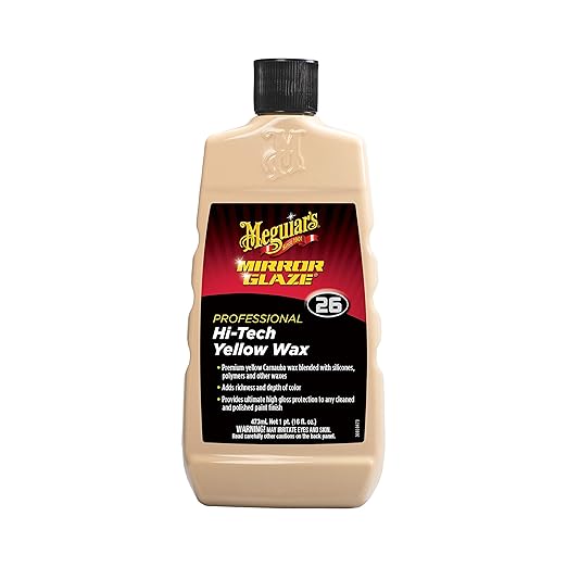 MEGUIAR'S PROFESSIONAL 26 HITECH YELLOW WAX 473ML Amazon.in Car