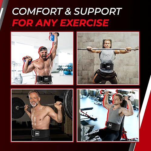 Miniatura 6 de Sonoma - Cinturón de levantamiento de pesas de nailon de 4 pulgadas de ancho, cinturón de levantamiento de pesas de doble bloqueo para hombres y