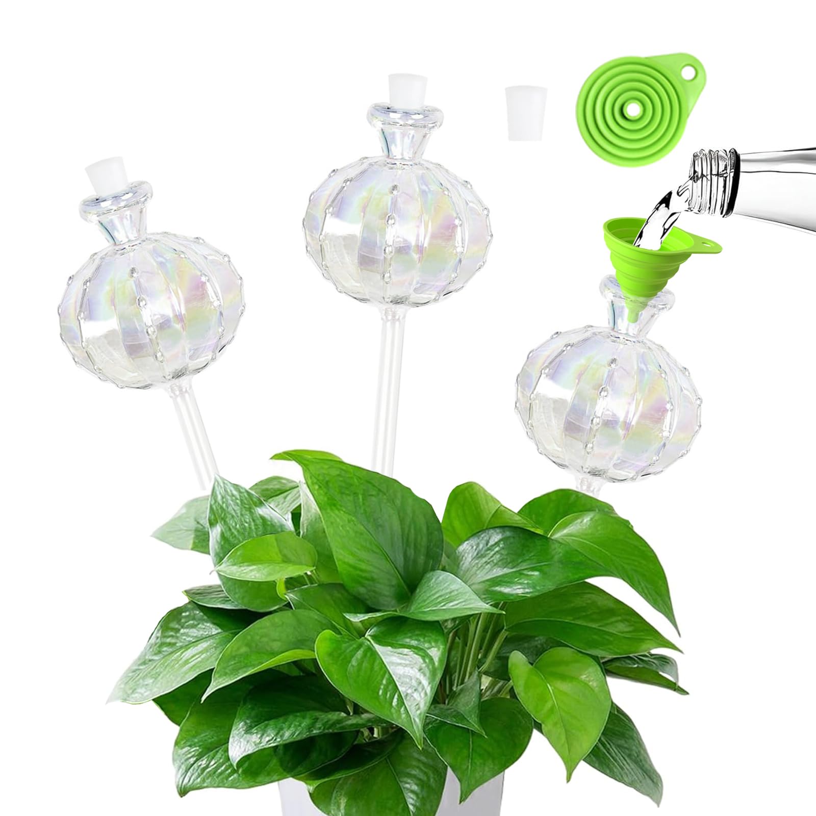 3 PCS Top-Fill Self Watering Globes