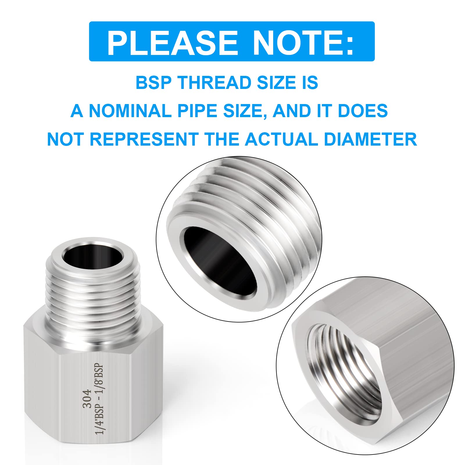 ERGAOBOY 2 Pezzi Da 3/8" Feina BSP A 3/4" BSP Aschio Forgiatura - Foto 9