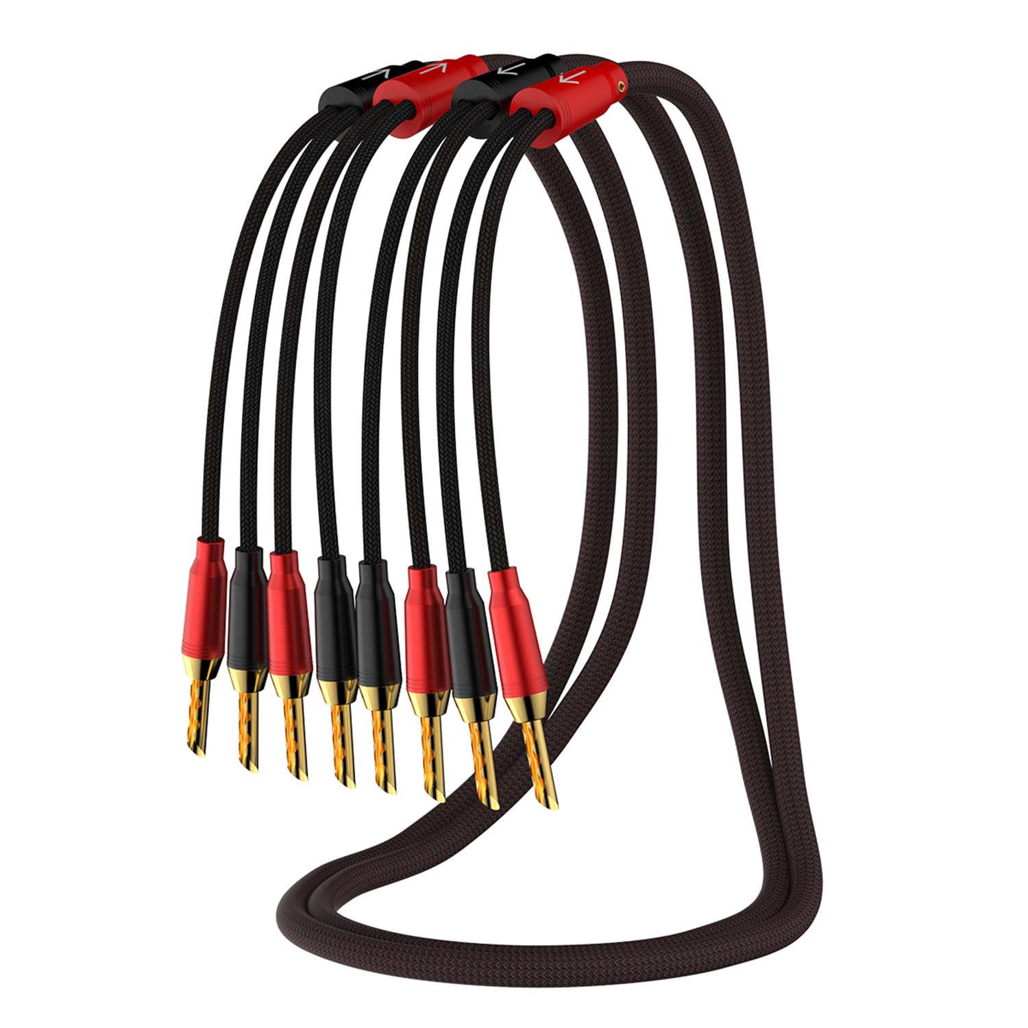 high end cavo per altoparlanti, con connettori a banana placcati in oro cavo casse audio (2 m, 1 Coppia)