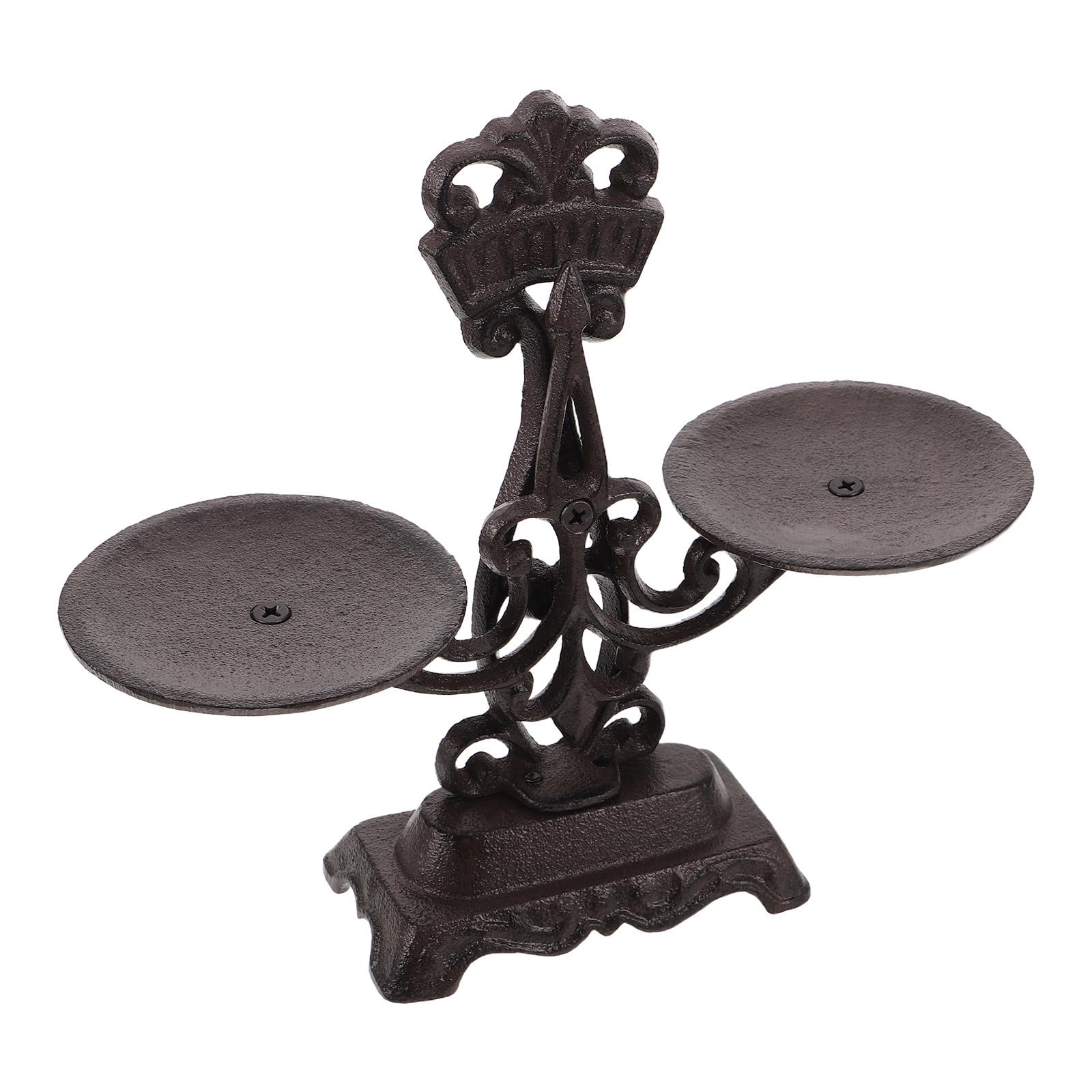 Adorno Decorativo de Balanza de Hierro Negro Estilo Retro para Oficina