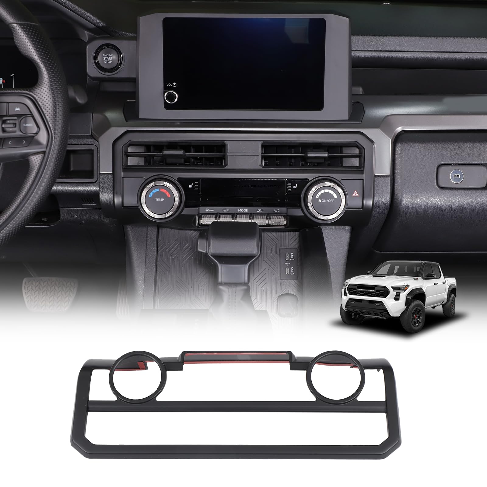Photo 1 of Daeiclru Center Console Air Vent Trim for Toyota Tacoma 2024-2026