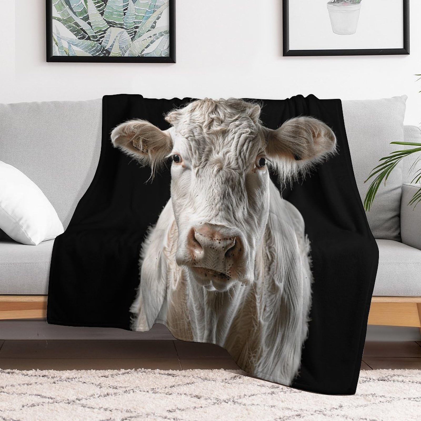 Couverture micro polaire 178 cm douce et légère pour lit et canapé toutes saisons