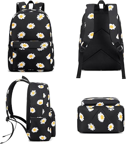 Miniatura 6 de Mochila escolar para niñas, niños y adolescentes, juego de bolsas escolares con bolsa de almuerzo, bolsa para lápices