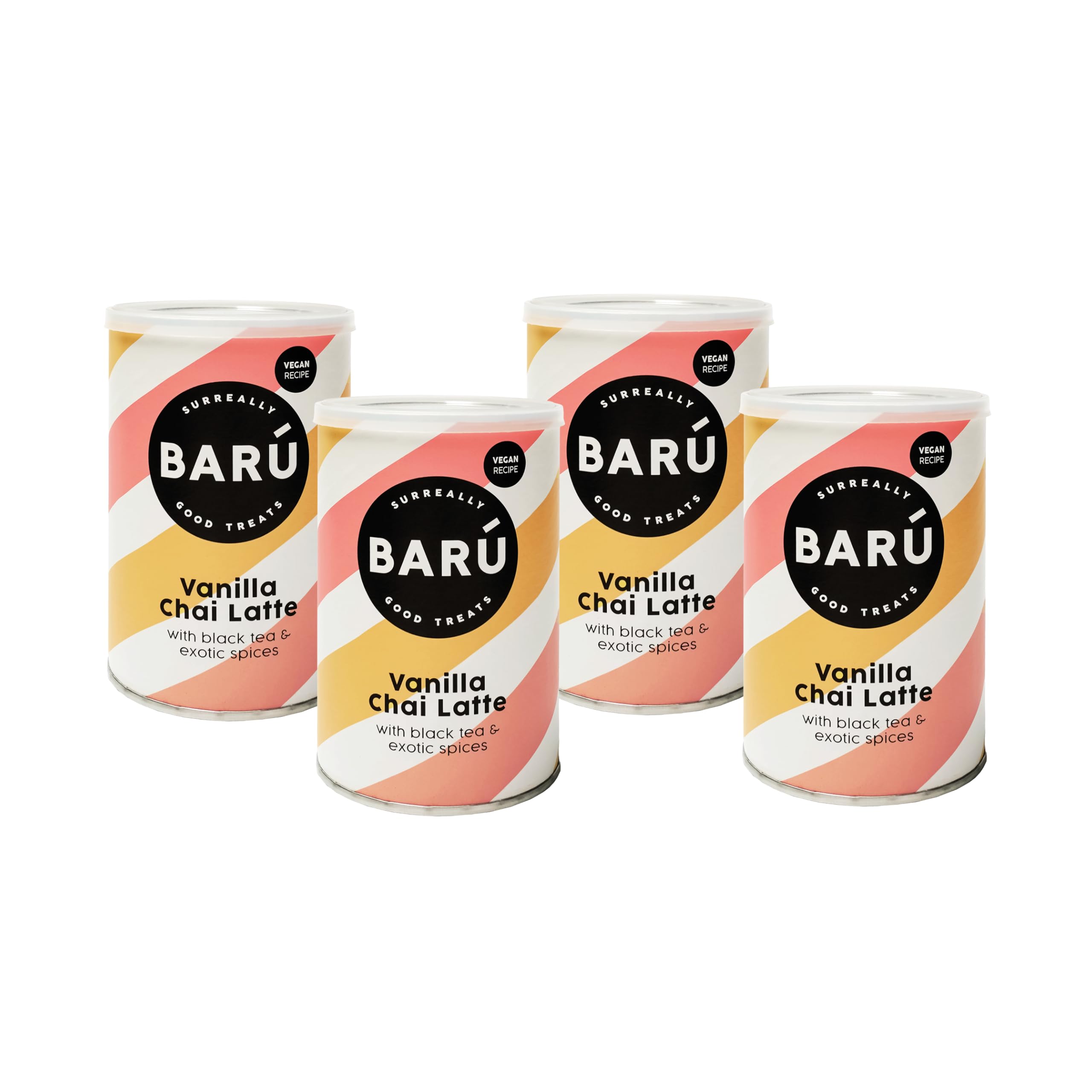 BARÚ Vanille Chai Latte – Instant-Teepulver – 4 x 250 g – 64 Portionen