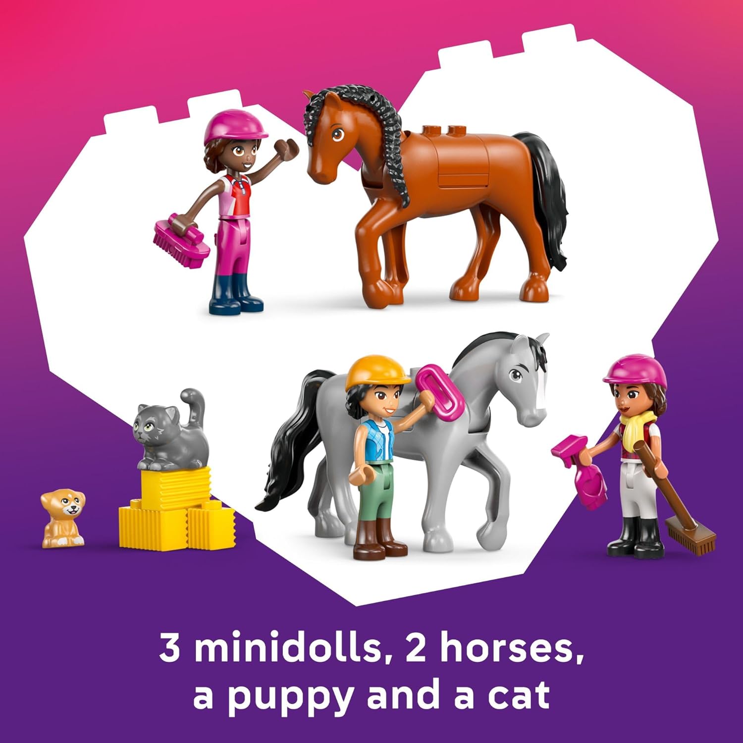 LEGO Friends Horse Stable and Riding Academy Building Toy for Girls & Boys - Pretend Play Set for Kids, Ages 7+ - W/3 Minidolls, Toy Animal Figures, & Accessories - Gift Idea for Birthdays - 42688 - Image 5