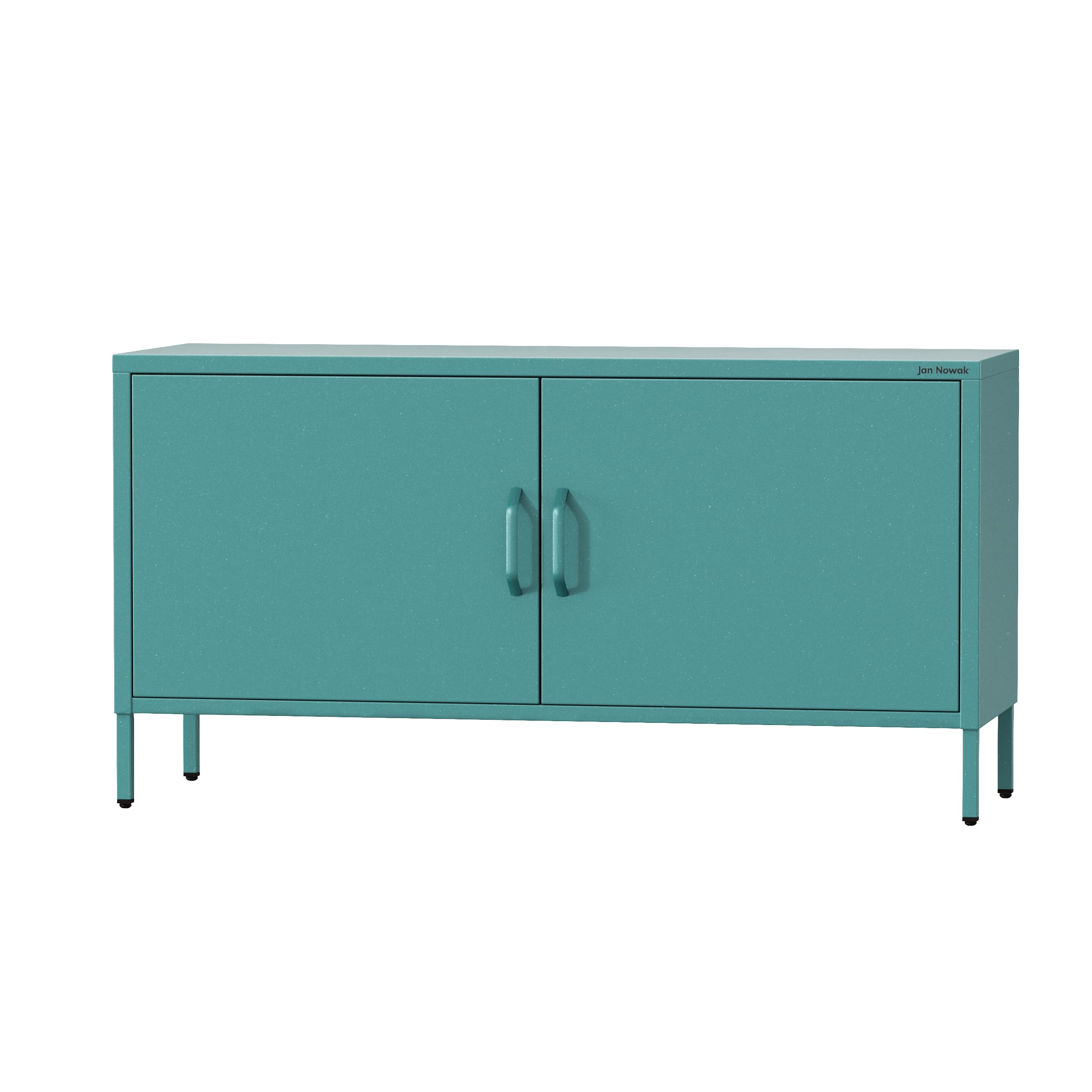 Jan Nowak Mueble TV Salon Metal - Rosa | 115 x 59,5 x 40 cm | Mueble Salón Televisión de 2 Puertas, Estilo Industrial | Mesa TV,Superficie Brillante