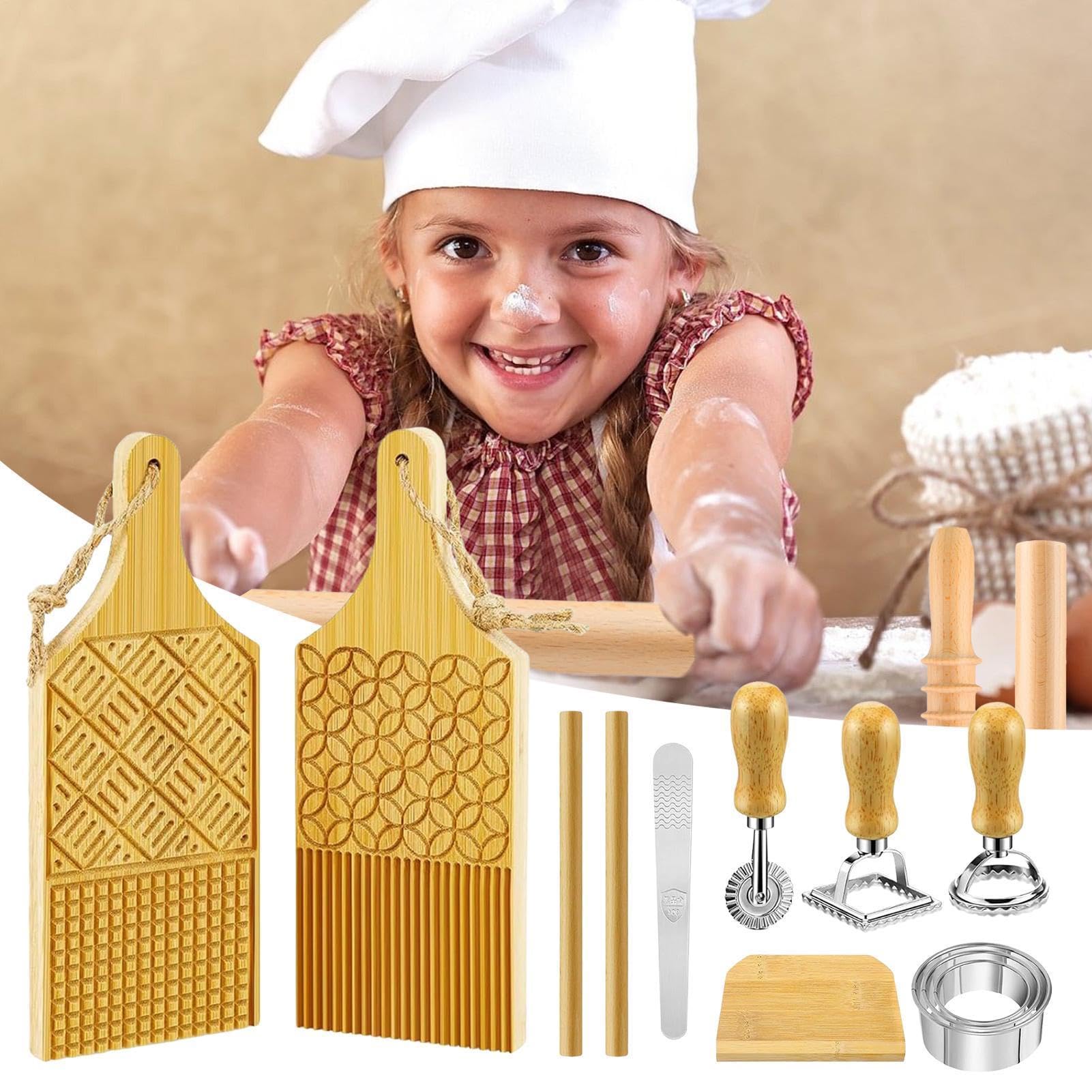 Zubehör für die Pastazubereitung Spaghettimacher-Set aus Holz, | Küche Knödel-Kochzubehör-Set, Küchenbedarf für Köche, Zuhause, Restaurant und