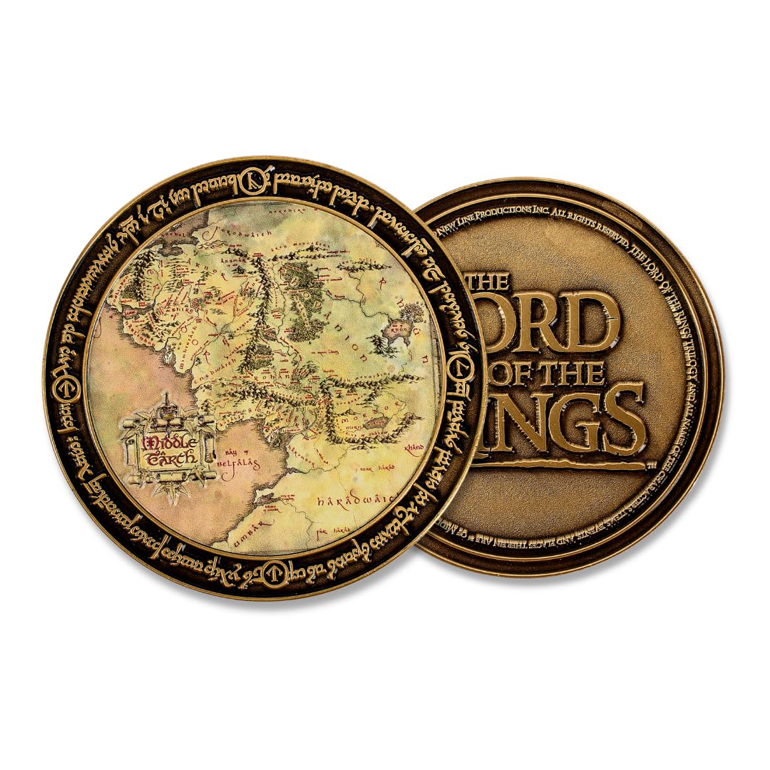 Moneda de lujo del Señor de los Anillos: Mapa de la Tierra Media