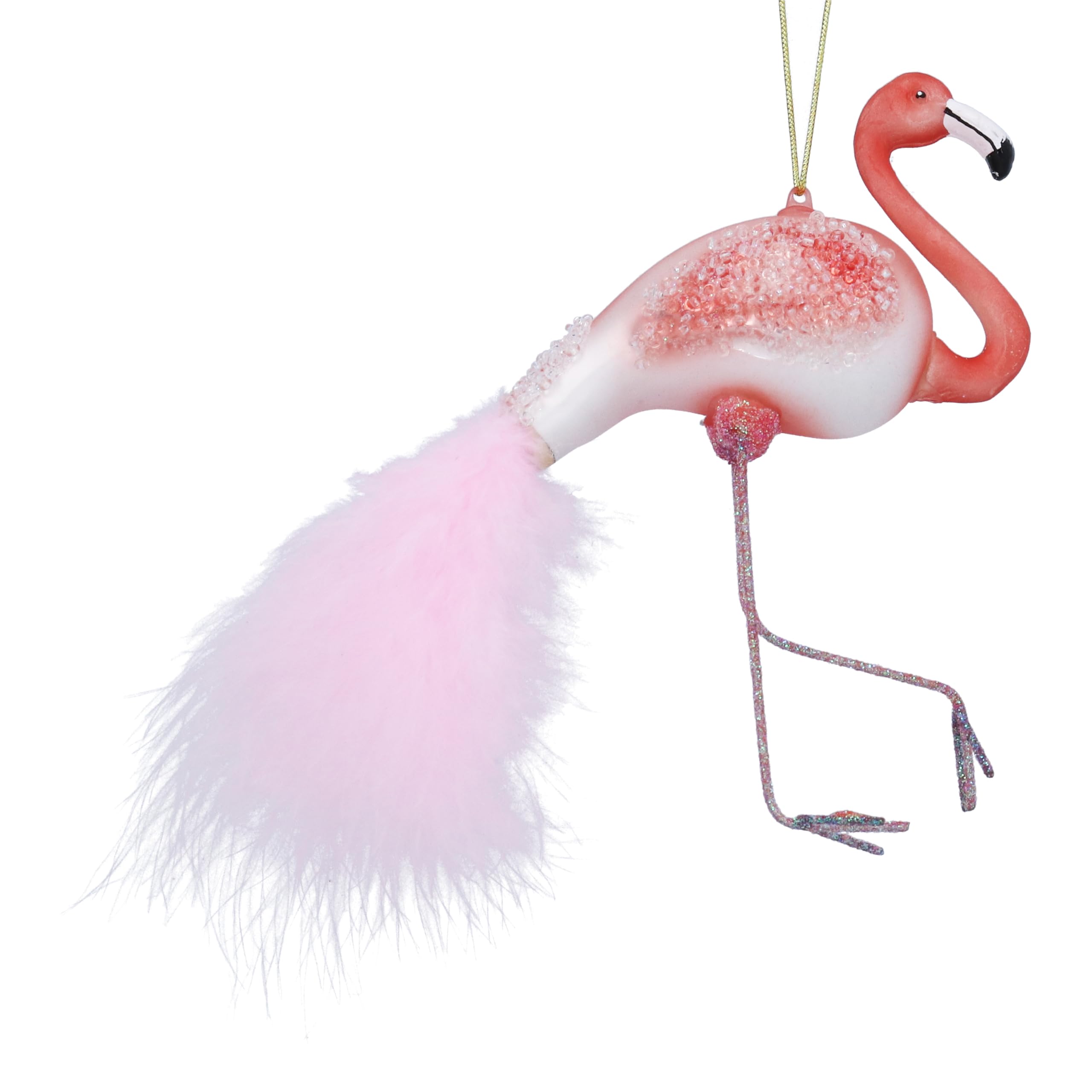 Gisela Graham Pink Flamingo Christmas Tree Decoration