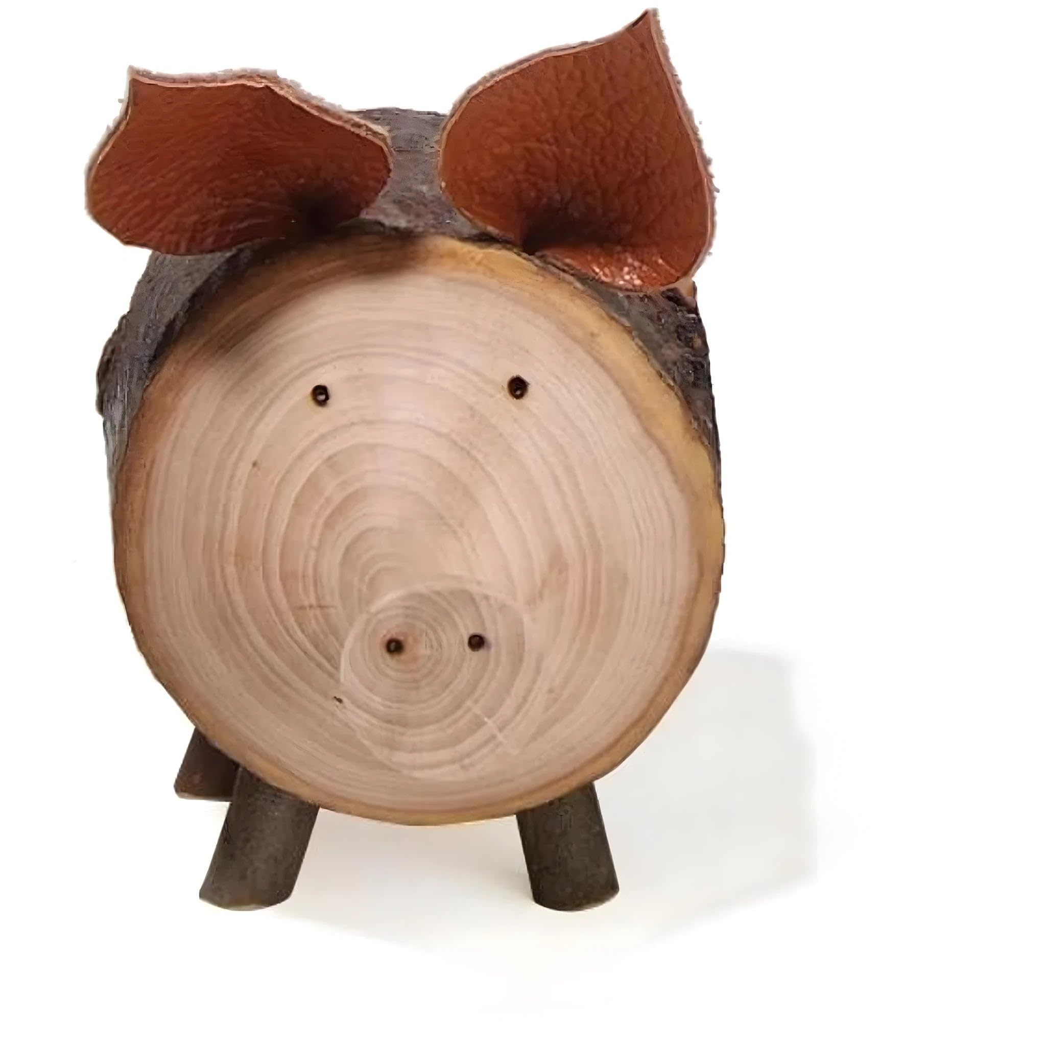 Dolfi | Wooden Pig and Bark 10 cm | Natural Wood in Val Gardena | Nativity Figure