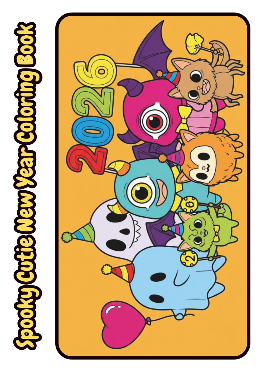 Spooky Cutie 2026 New Year Coloring Book | 20 Pages of Adorable Creepy Creatures | Cute Monster Party Kids Activity | Digital Download PDF