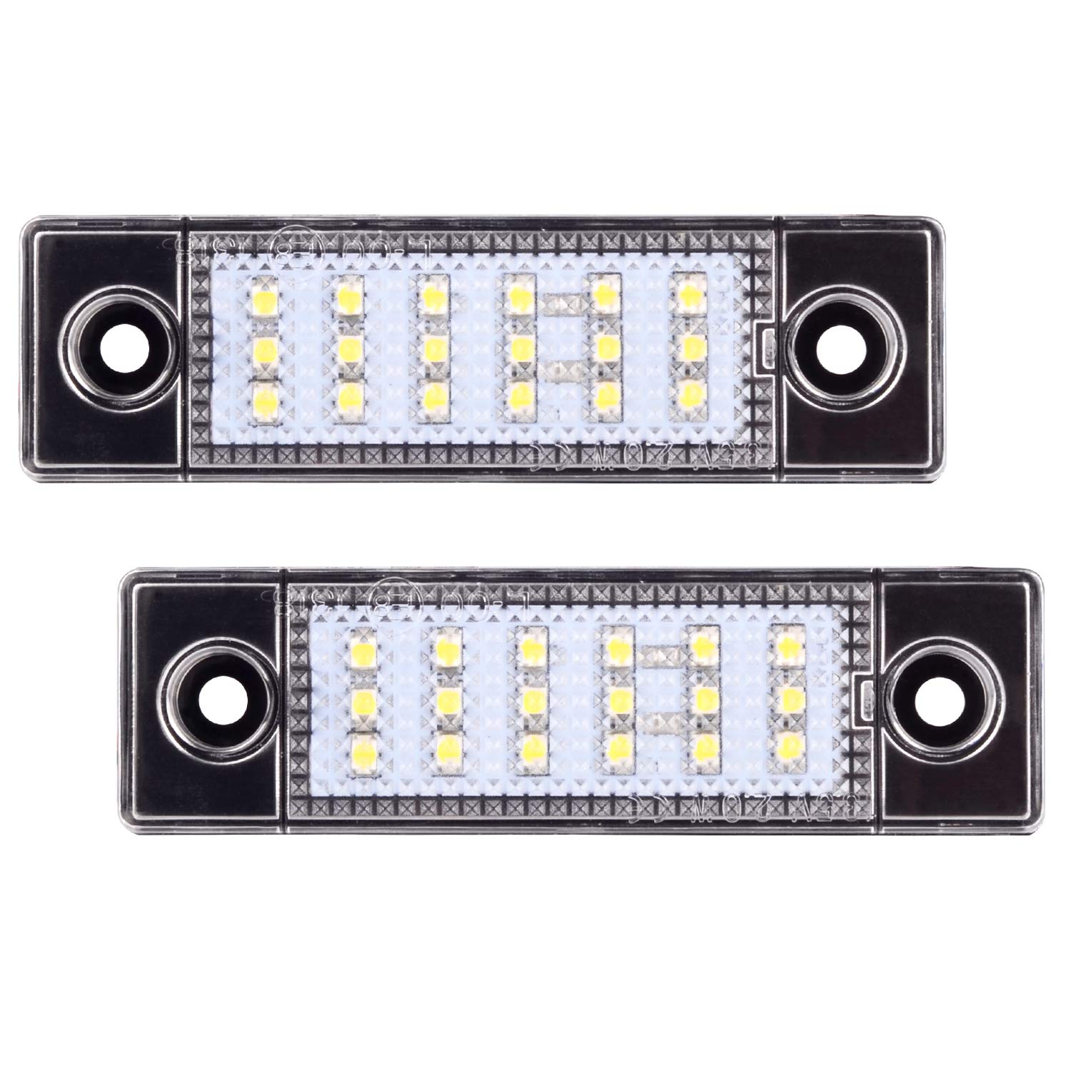 Image secondaire de WinPower Ampoule d'éclairage de plaque d'immatriculation 18 SMD Blanc LED Sans erreur Arrière Lampe Compatible avec Chevrolet Cruze