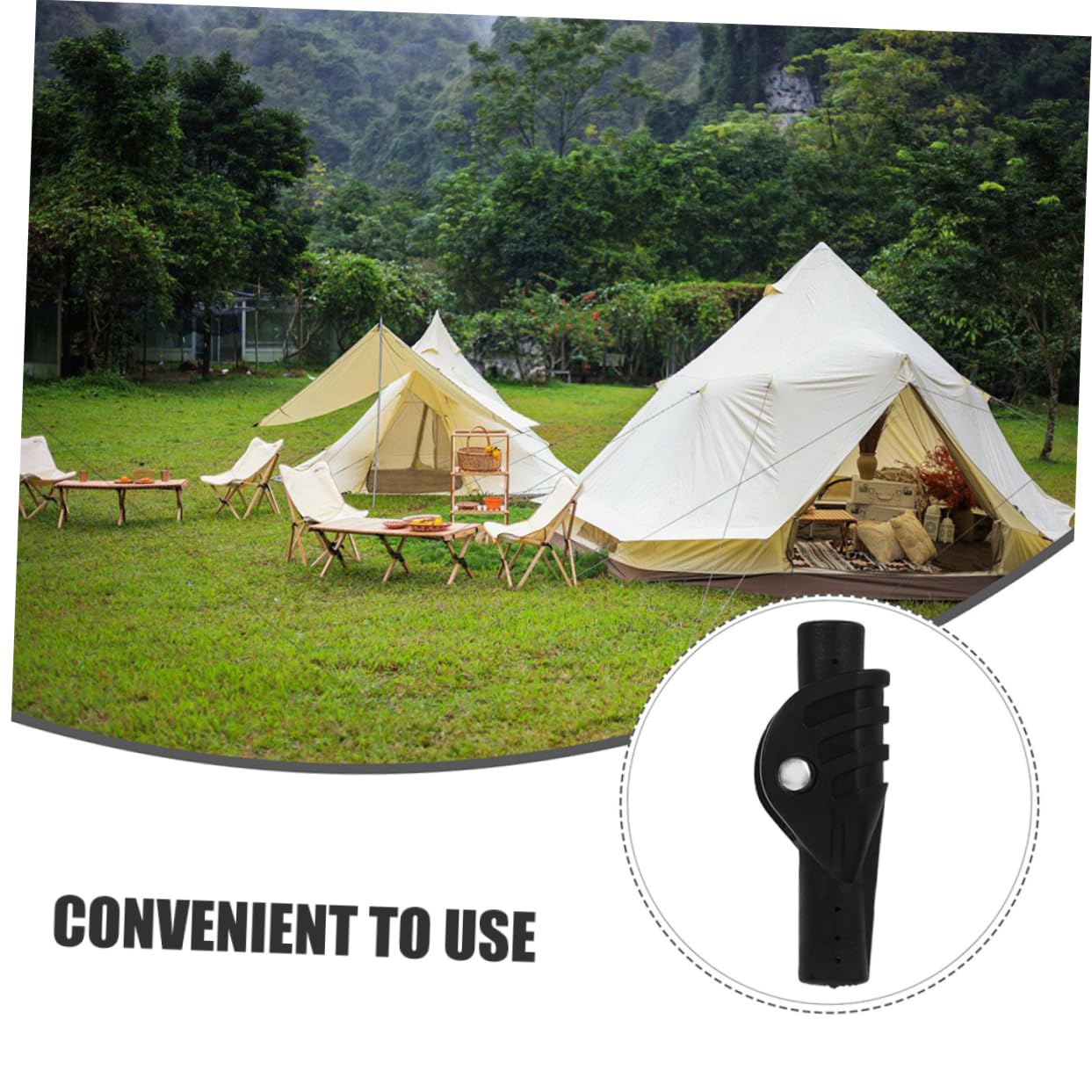 Yardwe Joints de Tente connecteur de Support de Tente connecteurs de Construction de Tente Joint de Bricolage pour Tige de Support Fournitures de Tente de Camping Nylon Black