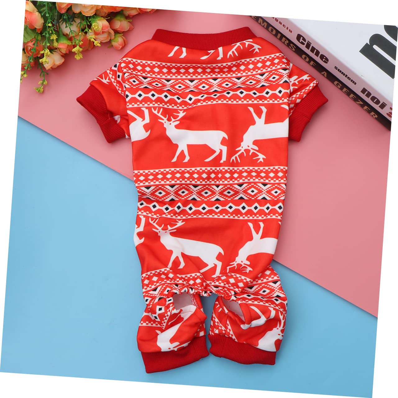 BESPORTBLE 3 Pz Panno Natalizio per Cani Felpa con Cappuccio Canestro da Basket per Uccelli Costume Caldo per Cani Vestiti di Natale Chihuahua Animale Domestico Costumi Natalizi Rosso