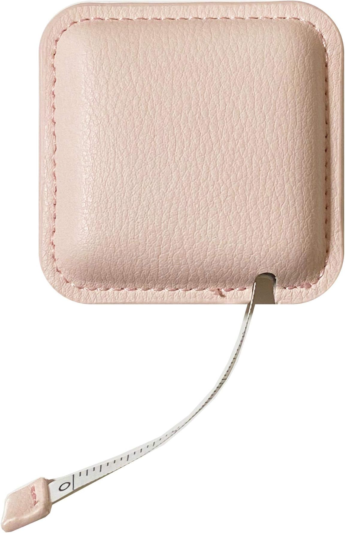 Tape Measure for Body Measuring, 79Inch/2Meters Retractable Measuring Tape for Body Fabric Sewing,Measurements Dual Sided (Square,1 Pack) (Pale Pink)