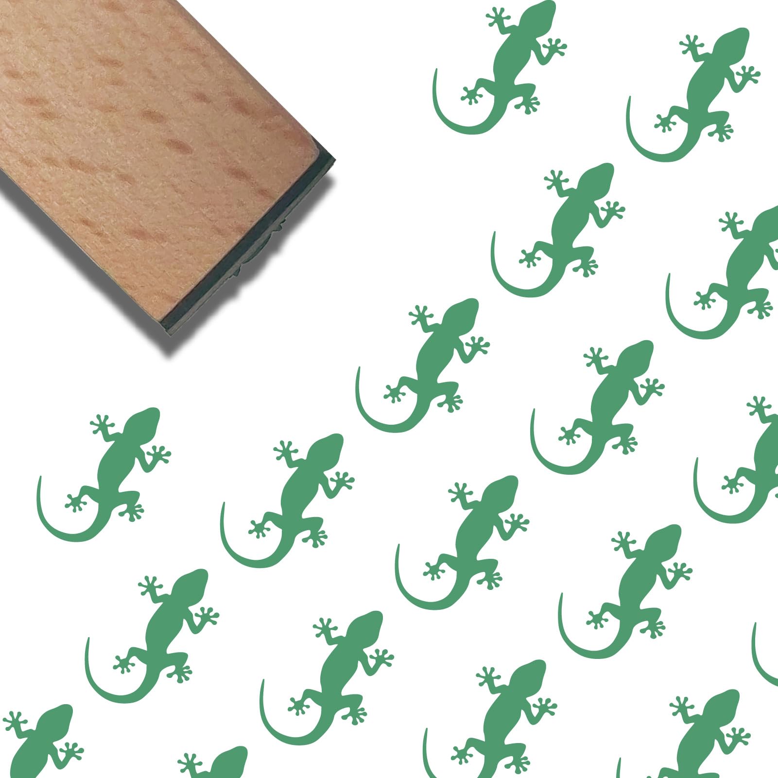 CRASPIRE Lizard Rubber Stamp Animal Wooden Stamps Natural Wood Reusable Vintage Decorative Small Animals Gecko Print Scrapbooking Seals for DIY Journaling Albums Card Making Planner Envelope Photo