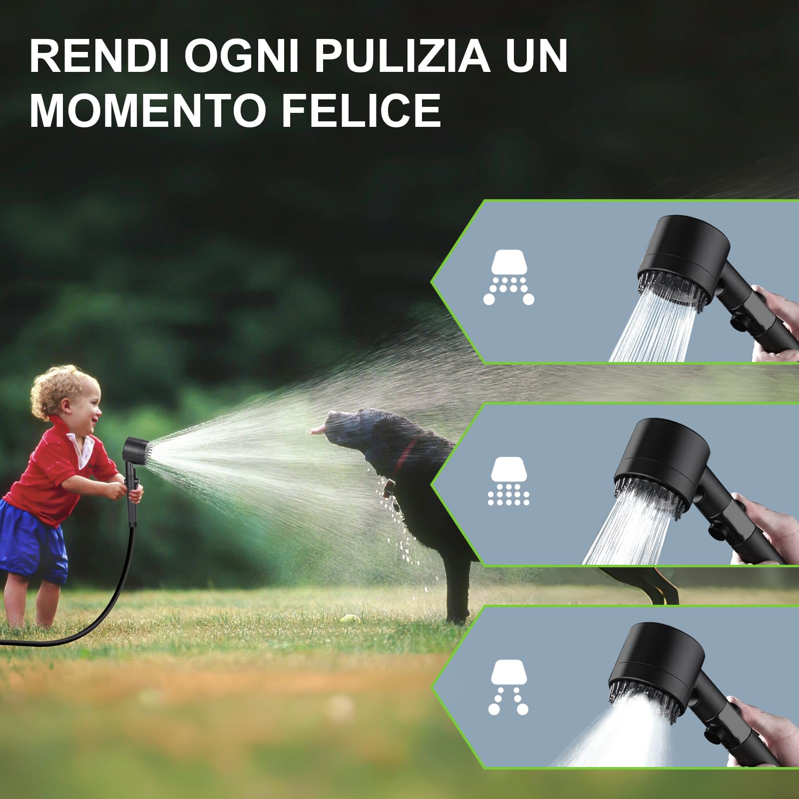 20L Doccia da Campeggio con Pompa, 2000mAh Doccia Portatile Solare Borsa con Pratico Ugello per Campeggio, Escursionismo e Spiaggia