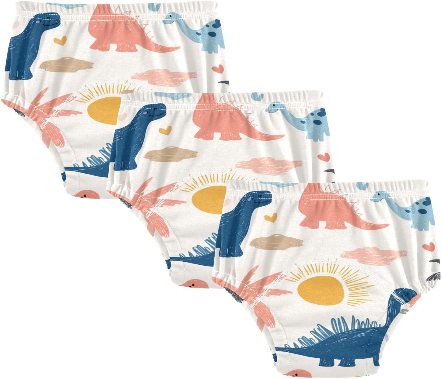 Baby Potty Training Toilet Pants Reusable Funny Beach Dinosaur for Son Nighttime Training Underwear Boxers