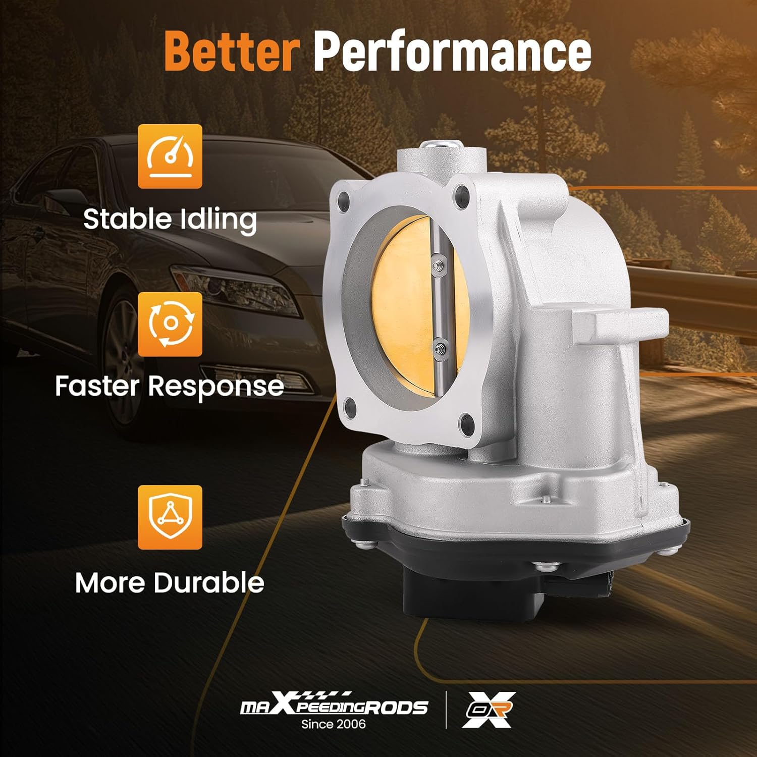 maXpeedingrods Electronic Throttle Body for Ford E150 E250 Edge F150 Fusion Flex Taurus, for Lincoln MKS MKT MKX MKZ 2007-2012, S20040 67-6010 7T4Z-9E926-FA