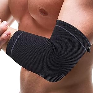 Protle Elbow Brace Compression Support Sleeve (Pair)Pain Relief & Inflammation from Tendonitis, Tennis, Golf Elbow, Arthritis. Provide Protection for Workout, Weightlifting, Tennis