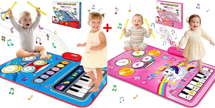 Toys for 1 Year Old Boy Girl Gifts Baby Music Mat Toddler Toys Age 1-2 - Musical Toy 12-18 Months Babies Birthday Easter Gifts for 1 2 3 Year Old Boys Girls