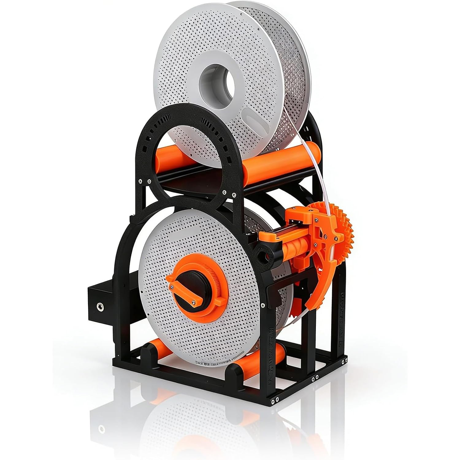 Retractor de filamento para impresora 3D con bobinado eléctrico y diseño modular para gestión de materiales